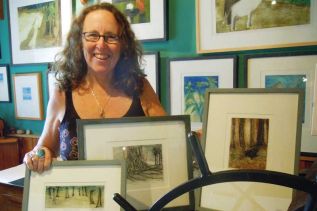 Master print maker Martina Field in her studio on Bender Road near Sharbot Lake